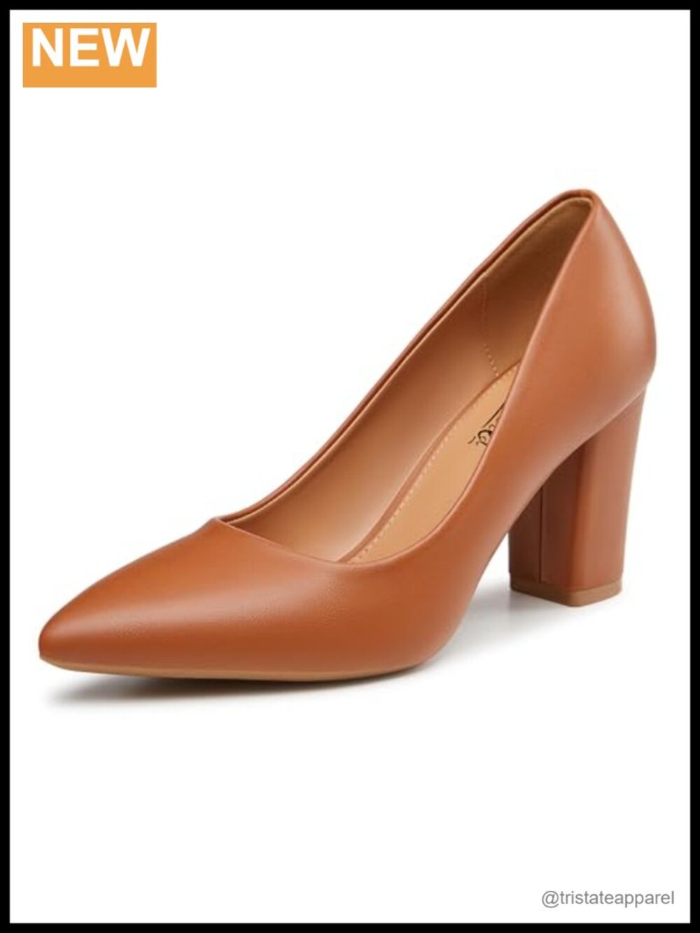 Women's Chunky Block Heel Pointed Toe Closed Toe Dress Pumps Slip On Office